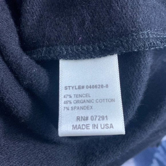 Johnny Was Calmè Metallic Stripe Zip-Up Hoodie in Black Size US XS - Picture 10 of 11